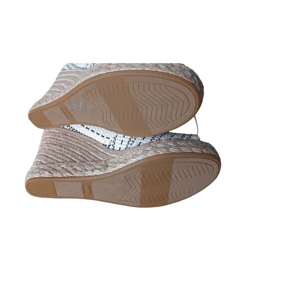 Toms Michelle Peep Toe Wedge Sandal Espadrilles Shoe Women's Size 11 - Picture 5 of 6